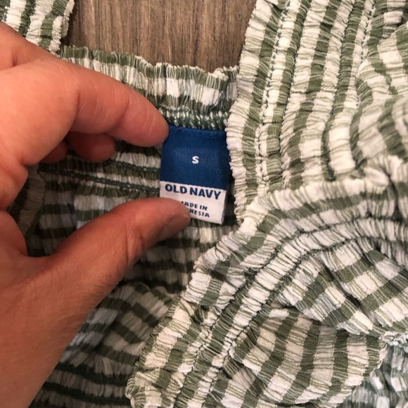 Old Navy Green and White Striped Dress - Picture 3 of 4